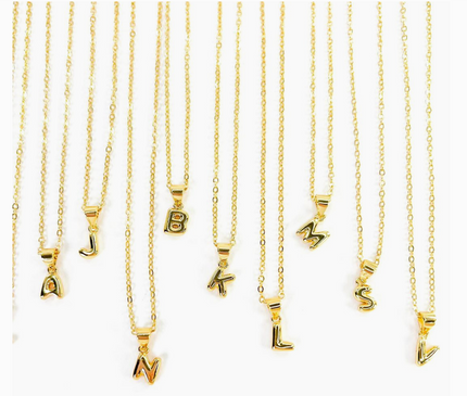 Mini Bubble Initial Necklace